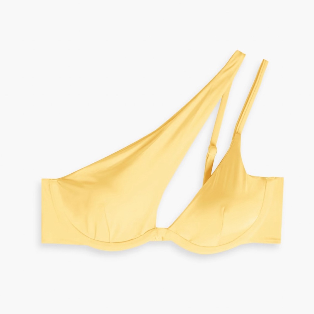 ONIA Kaia one-shoulder underwired bikini top